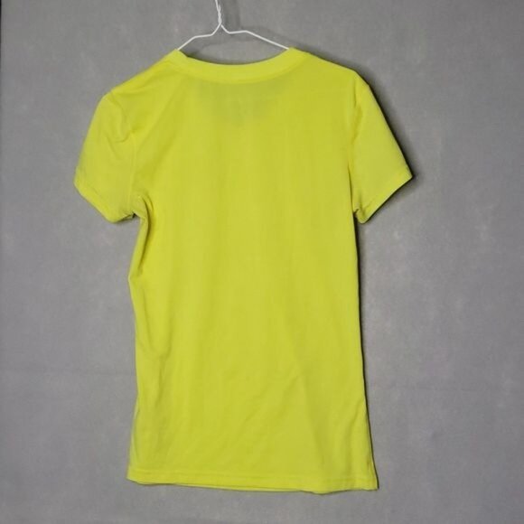 Nike Dri Fit Womens Small Neon Yellow Short Sleeve Athletic Shirt - Picture 2 of 6